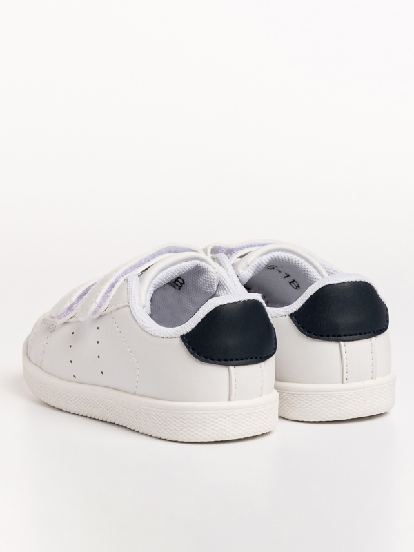 Детски спортни обувки  бели  с тъмно синьо  от еко кожа Barney, 4 - Kalapod.bg