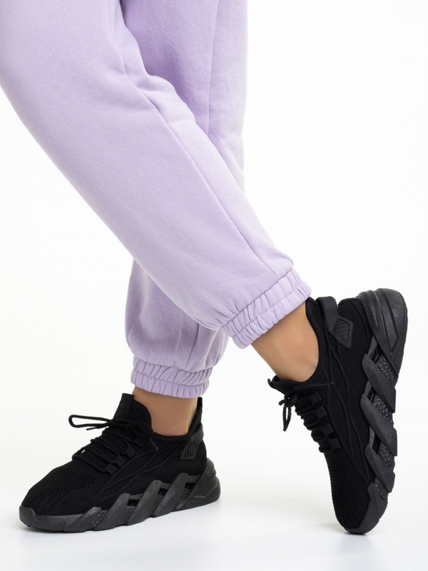 Дамски спортни обувки  черни  от текстилен материал  Leanna, 3 - Kalapod.bg