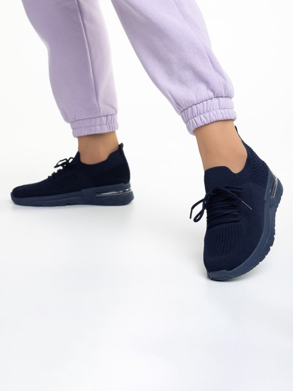 Дамски спортни обувки  сини  от текстилен материал  Miyoko, 4 - Kalapod.bg