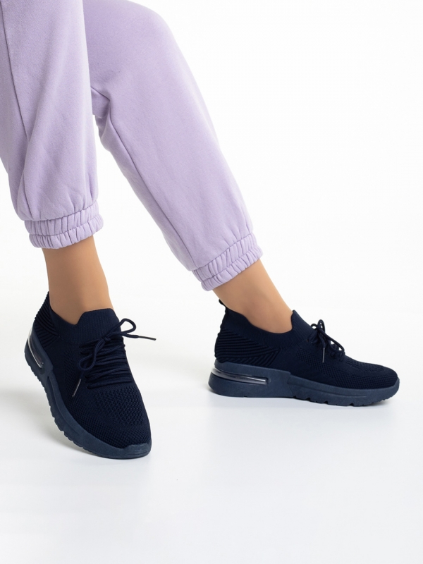 Дамски спортни обувки  сини  от текстилен материал  Miyoko, 5 - Kalapod.bg