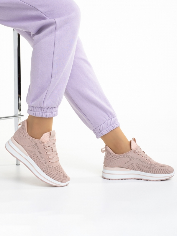 Дамски спортни обувки  розови   от текстилен материал  Jelena - Kalapod.bg