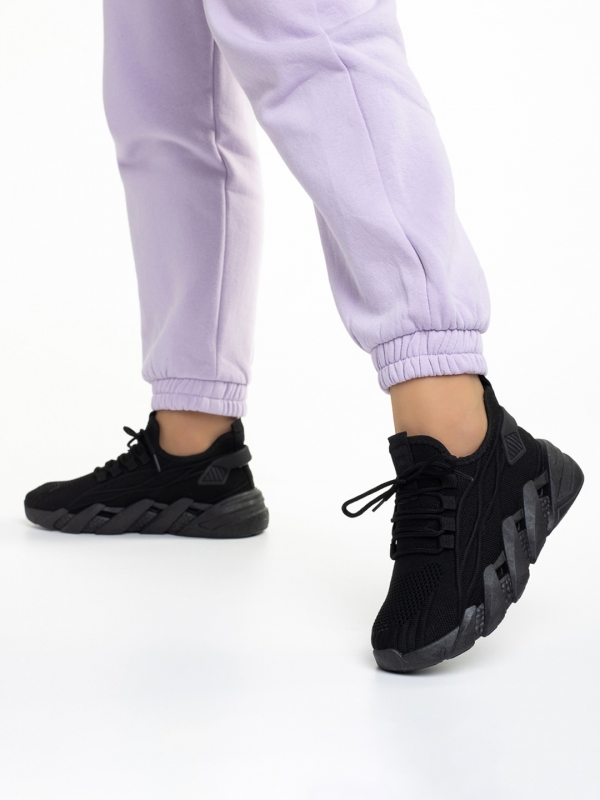 Дамски спортни обувки  черни  от текстилен материал  Leanna, 4 - Kalapod.bg