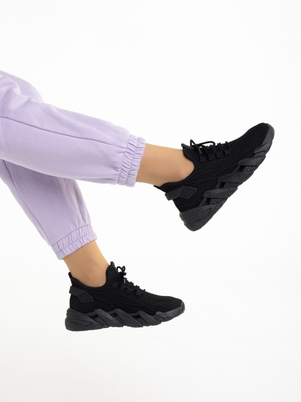 Дамски спортни обувки  черни  от текстилен материал  Leanna, 5 - Kalapod.bg