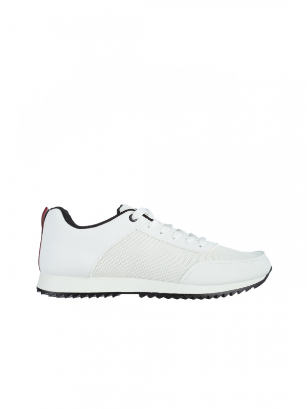 Мъжки спортни обувки бели  от еко кожа и текстилен материал  Zander, 4 - Kalapod.bg