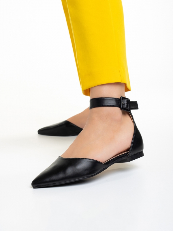 Дамски обувки  черни  от еко кожа  Lilias, 2 - Kalapod.bg