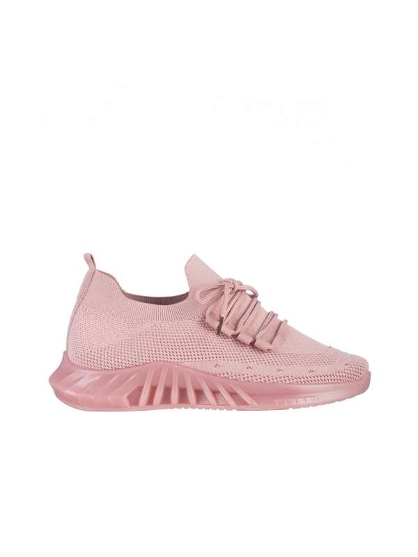 Дамски спортни обувки  розови  от текстилен материал  Nevenca, 6 - Kalapod.bg