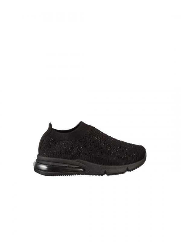 Детски спортни обувки черни от текстилен материал  Iutaf, 4 - Kalapod.bg