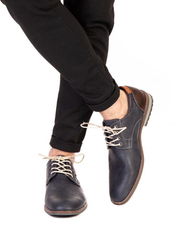 Мъжки обувки Vicker тъмно сини, 2 - Kalapod.bg