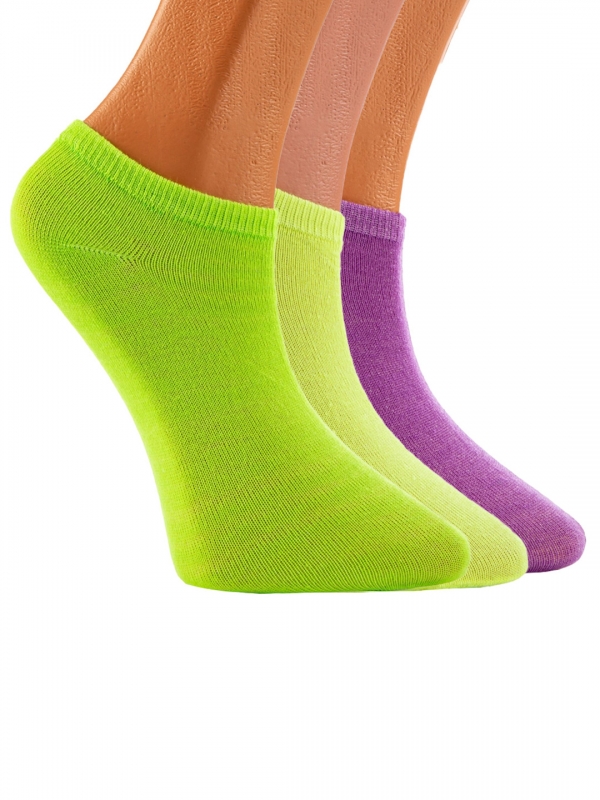 К-т 3 чифта детски чорапи  тъмно  зелени  светло зелени  лилави - Kalapod.bg