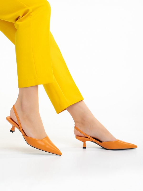 Дамски обувки  оранжеви от еко кожа  Arete - Kalapod.bg
