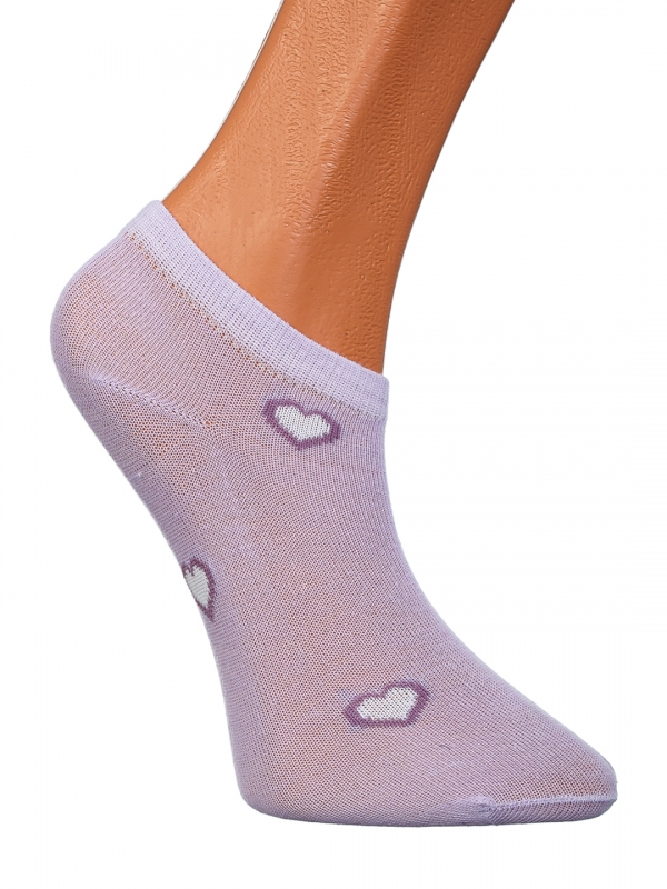 К-т 2 чифта детски чорапи лилави къси с ленти - Kalapod.bg