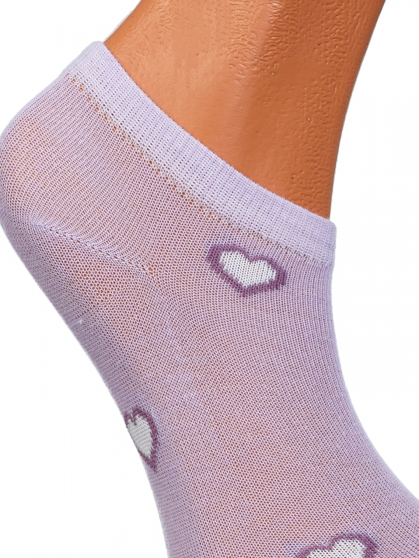 К-т 2 чифта детски чорапи лилави къси с ленти, 2 - Kalapod.bg