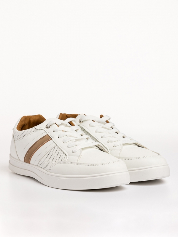 Мъжки спортни обувки  бели  от еко кожа Seamus, 2 - Kalapod.bg