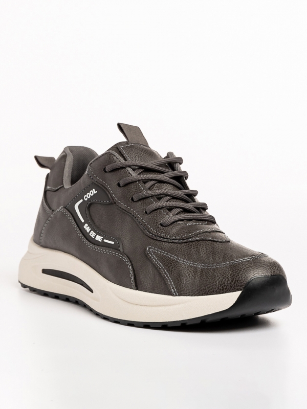 Мъжки спортни обувки  сиви от еко кожа Brixton, 2 - Kalapod.bg