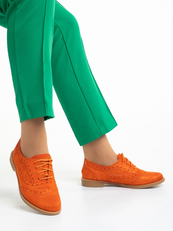 Дамски обувки  оранжеви  от еко кожа Ragna - Kalapod.bg