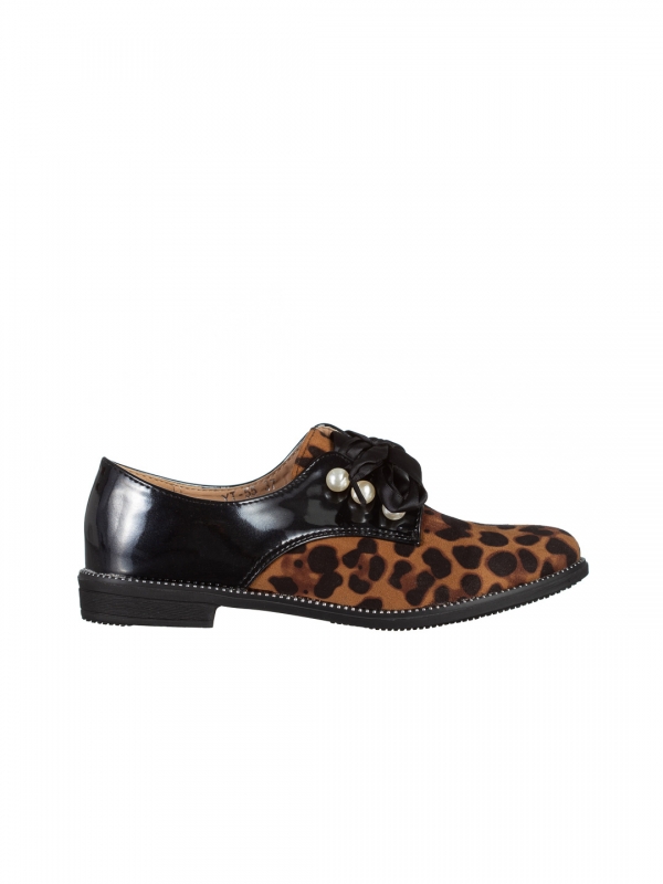 Дамски обувки  леопардови от еко кожа и текстилен материал  Sarai, 7 - Kalapod.bg