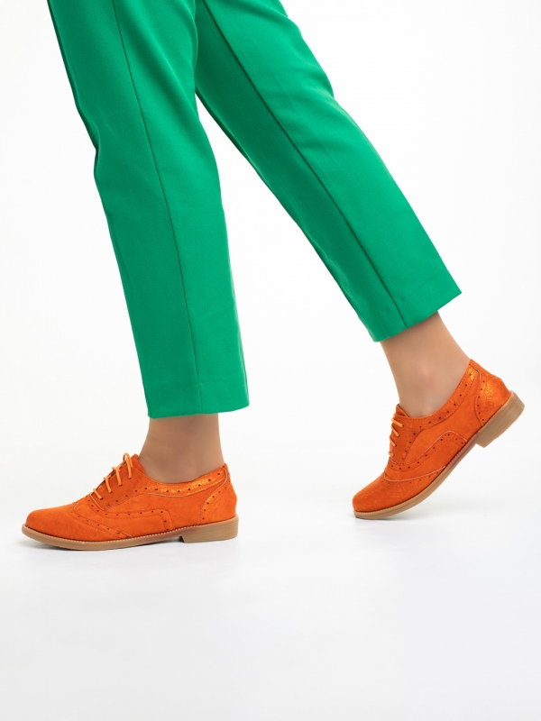 Дамски обувки  оранжеви  от еко кожа Ragna, 4 - Kalapod.bg