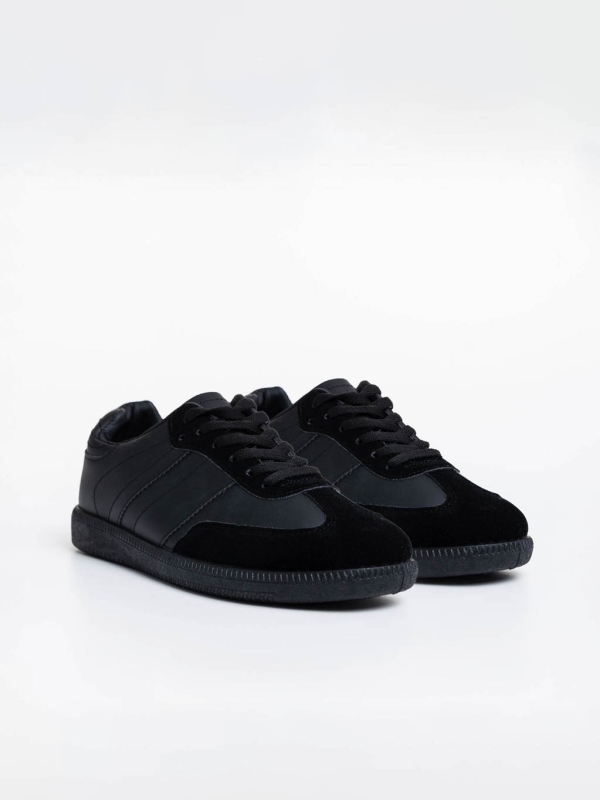 Мъжки спортни обувки черни от екологична кожа Silvius, 2 - Kalapod.bg